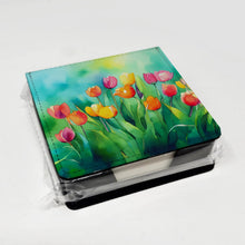 Load image into Gallery viewer, Tulips in Watercolor PU Leather Note Paper Holder