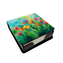 Load image into Gallery viewer, Tulips in Watercolor PU Leather Note Paper Holder