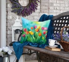 Load image into Gallery viewer, Tulips in Watercolor Throw Pillow