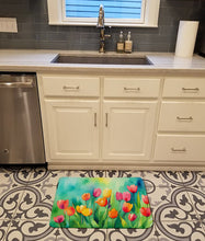 Load image into Gallery viewer, Tulips in Watercolor Memory Foam Kitchen Mat