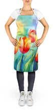 Load image into Gallery viewer, Tulips in Watercolor Apron – Artist-Designed Kitchen, BBQ &amp; Craft Apron
