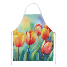 Load image into Gallery viewer, Tulips in Watercolor Apron – Artist-Designed Kitchen, BBQ &amp; Craft Apron