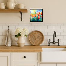 Load image into Gallery viewer, Tulips in Watercolor Framed Metal Print