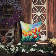Load image into Gallery viewer, Tulips in Watercolor Throw Pillow
