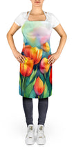 Load image into Gallery viewer, Tulips in Watercolor Apron – Artist-Designed Kitchen, BBQ &amp; Craft Apron