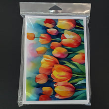 Load image into Gallery viewer, Tulips in Watercolor Greeting Cards -  Blank Note Cards – 8-Pack of Artist-Designed Cards with Envelopes