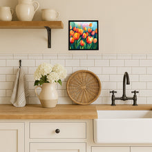 Load image into Gallery viewer, Tulips in Watercolor Framed Metal Print