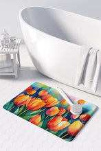 Load image into Gallery viewer, Tulips in Watercolor Memory Foam Kitchen Mat