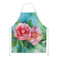 Load image into Gallery viewer, Alabama Camellia in Watercolor Apron – Artist-Designed Kitchen, BBQ &amp; Craft Apron