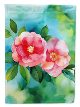 Load image into Gallery viewer, Alabama Camellia in Watercolor House Flag