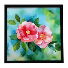 Load image into Gallery viewer, Alabama Camellia in Watercolor Framed Metal Print