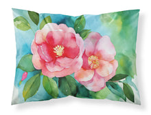 Load image into Gallery viewer, Alabama Camellia in Watercolor Fabric Standard Pillowcase – Artistic Decorative Front, White Back