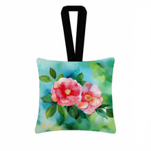 Load image into Gallery viewer, Alabama Camellia in Watercolor Hanging Square Fabric Ornament 3.5 × 3.5