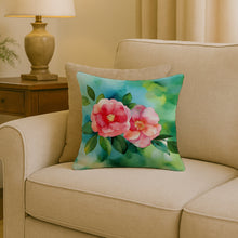 Load image into Gallery viewer, Alabama Camellia in Watercolor Throw Pillow