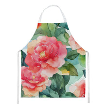 Load image into Gallery viewer, Alabama Camellia in Watercolor Apron – Artist-Designed Kitchen, BBQ &amp; Craft Apron