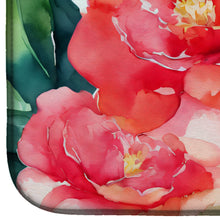 Load image into Gallery viewer, Alabama Camellia in Watercolor Dish Drying Mat