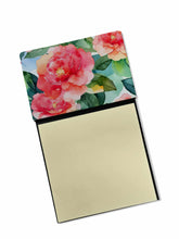 Load image into Gallery viewer, Alabama Camellia in Watercolor Sticky Note Holder- Refiilable Desk Accessory Note Pad