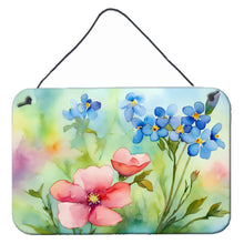 Load image into Gallery viewer, Alaska Forget-me-nots in Watercolor Wall or Door Hanging Prints