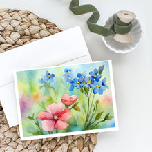 Load image into Gallery viewer, Alaska Forget-me-nots in Watercolor Greeting Cards -  Blank Note Cards – 8-Pack of Artist-Designed Cards with Envelopes