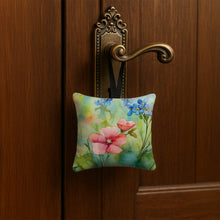 Load image into Gallery viewer, Alaska Forget-me-nots in Watercolor Hanging Square Fabric Ornament 3.5 × 3.5