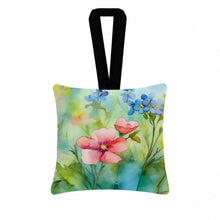 Load image into Gallery viewer, Alaska Forget-me-nots in Watercolor Hanging Square Fabric Ornament 3.5 × 3.5