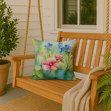 Load image into Gallery viewer, Alaska Forget-me-nots in Watercolor Throw Pillow