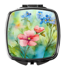 Load image into Gallery viewer, Alaska Forget-me-nots in Watercolor Compact Mirror