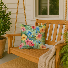 Load image into Gallery viewer, Alaska Forget-me-nots in Watercolor Throw Pillow
