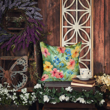 Load image into Gallery viewer, Alaska Forget-me-nots in Watercolor Throw Pillow