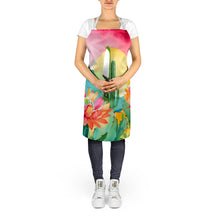 Load image into Gallery viewer, Arizona Saguaro Cactus Blossom in Watercolor Apron – Artist-Designed Kitchen, BBQ &amp; Craft Apron