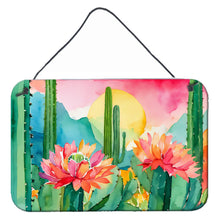 Load image into Gallery viewer, Arizona Saguaro Cactus Blossom in Watercolor Wall or Door Hanging Prints