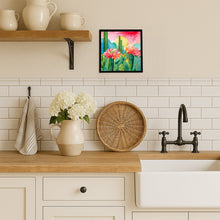 Load image into Gallery viewer, Arizona Saguaro Cactus Blossom in Watercolor Framed Metal Print