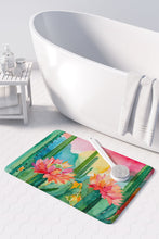 Load image into Gallery viewer, Arizona Saguaro Cactus Blossom in Watercolor Memory Foam Kitchen Mat
