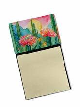 Load image into Gallery viewer, Arizona Saguaro Cactus Blossom in Watercolor Sticky Note Holder- Refiilable Desk Accessory Note Pad