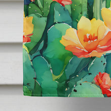 Load image into Gallery viewer, Arizona Saguaro Cactus Blossom in Watercolor House Flag