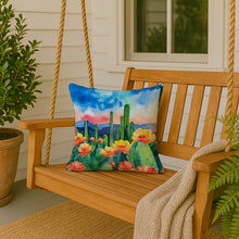 Load image into Gallery viewer, Arizona Saguaro Cactus Blossom in Watercolor Throw Pillow