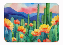 Load image into Gallery viewer, Arizona Saguaro Cactus Blossom in Watercolor Memory Foam Kitchen Mat