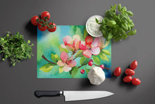 Load image into Gallery viewer, Arkansas Apple Blossom in Watercolor Glass Cutting Boards – Durable, Decorative Kitchen Art Large