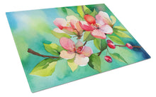 Load image into Gallery viewer, Arkansas Apple Blossom in Watercolor Glass Cutting Boards – Durable, Decorative Kitchen Art Large
