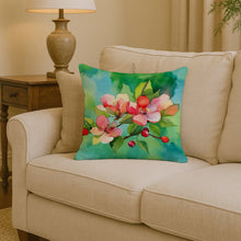 Load image into Gallery viewer, Arkansas Apple Blossom in Watercolor Throw Pillow