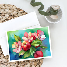 Load image into Gallery viewer, Arkansas Apple Blossom in Watercolor Greeting Cards -  Blank Note Cards – 8-Pack of Artist-Designed Cards with Envelopes