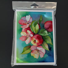 Load image into Gallery viewer, Arkansas Apple Blossom in Watercolor Greeting Cards -  Blank Note Cards – 8-Pack of Artist-Designed Cards with Envelopes