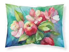 Load image into Gallery viewer, Arkansas Apple Blossom in Watercolor Fabric Standard Pillowcase – Artistic Decorative Front, White Back