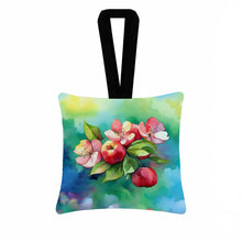 Load image into Gallery viewer, Arkansas Apple Blossom in Watercolor Hanging Square Fabric Ornament 3.5 × 3.5