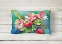 Load image into Gallery viewer, Arkansas Apple Blossom in Watercolor Fabric Decorative Pillow