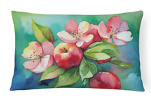 Load image into Gallery viewer, Arkansas Apple Blossom in Watercolor Fabric Decorative Pillow