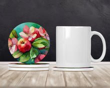 Load image into Gallery viewer, Arkansas Apple Blossom in Watercolor Large Sandstone Coasters Pack of 4