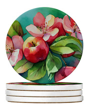 Load image into Gallery viewer, Arkansas Apple Blossom in Watercolor Large Sandstone Coasters Pack of 4