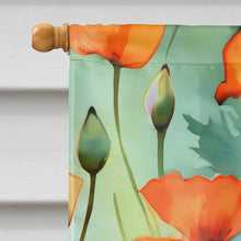 Load image into Gallery viewer, California California Poppies in Watercolor House Flag