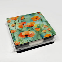 Load image into Gallery viewer, California California Poppies in Watercolor PU Leather Note Paper Holder
